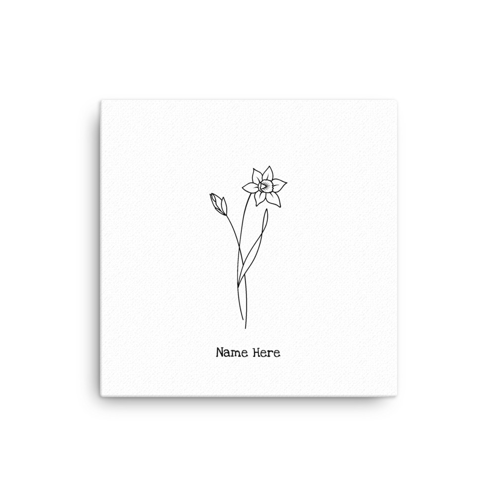 3- March birth flower with white canvas background - Shop @ Terminations  Remembered